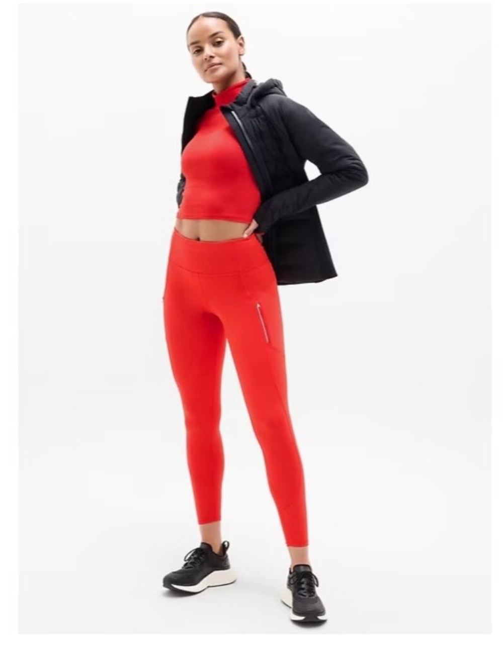 NWT ATHLETA Small Rainier Tight in Red Orig $119